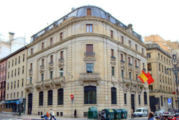 Al-kílalo en la rehabilitación del Banco de España de Pamplona